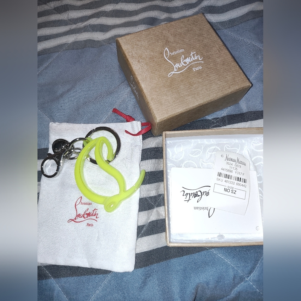 Christian Louboutin Keychain Fluorescent Yellow